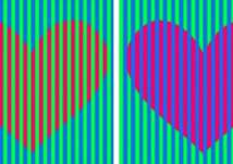 هل يمكنك تحديد لون القلبين بدقة في هذه الصورة التي عصفت بالانترنت ؟؟