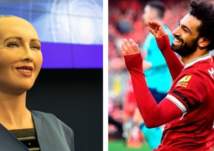 بالفيديو.. الروبوت صوفيا "تغازل" محمد صلاح