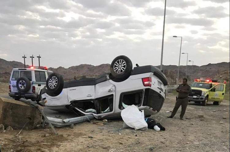 نهاية مأساوية لانقلاب مركبة تقودها سيدة في الباحة